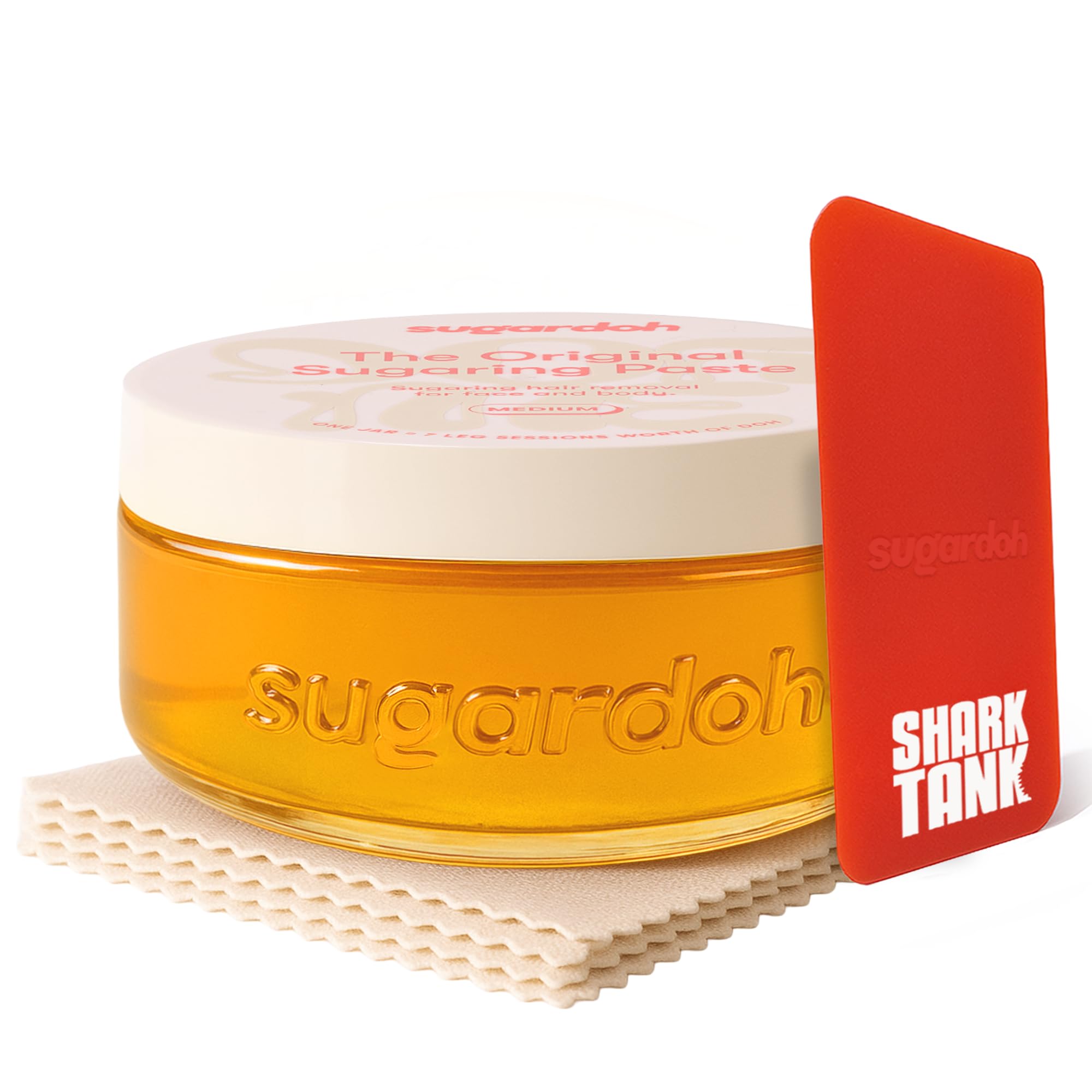 Sugardoh sugar waxing kit vintage jar ready for at-home hair removal.