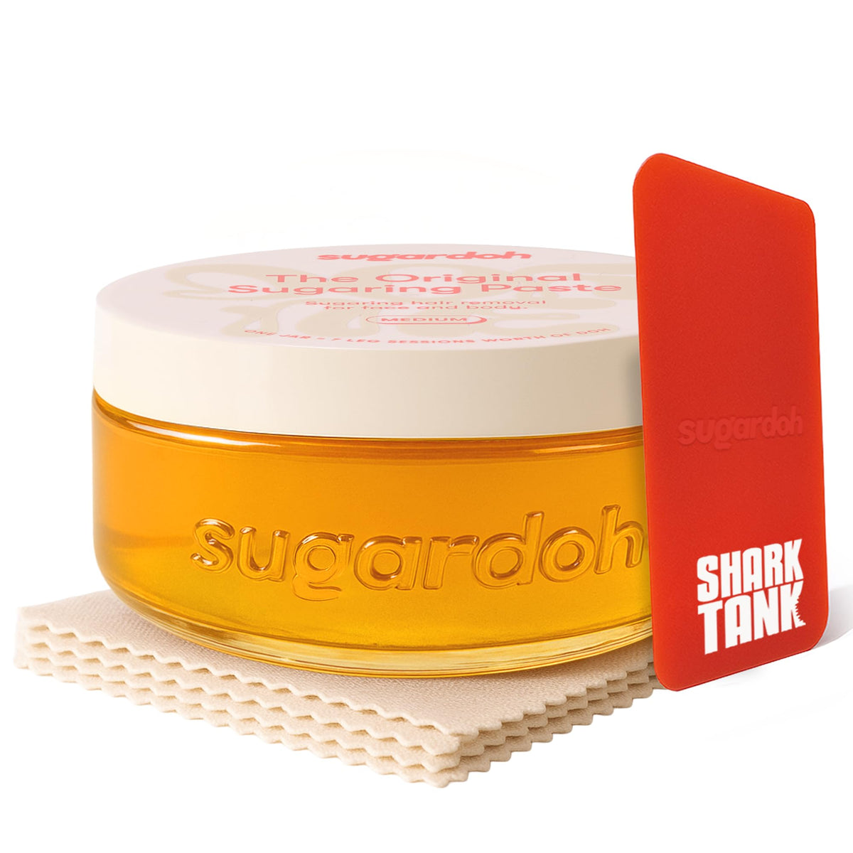 Sugardoh sugar waxing kit vintage jar ready for at-home hair removal.