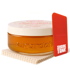 Sugardoh Sugar Wax Kit Vintage Jar demonstrates at-home waxing with gentle root removal