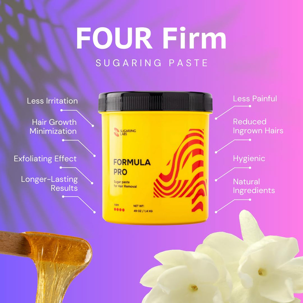 Sugaring Labs Formula Pro Firm jar in a warm climate setting for hot-weather use