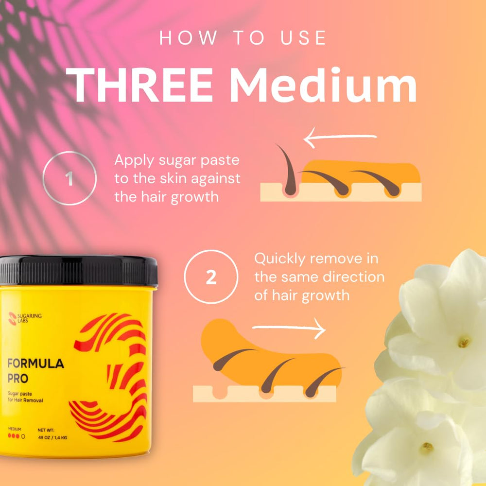 Sugaring Labs Formula Pro Medium arms use enables precise hair removal.