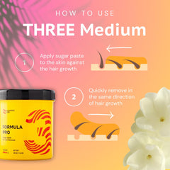 Sugaring Labs Formula Pro Medium arms use enables precise hair removal.