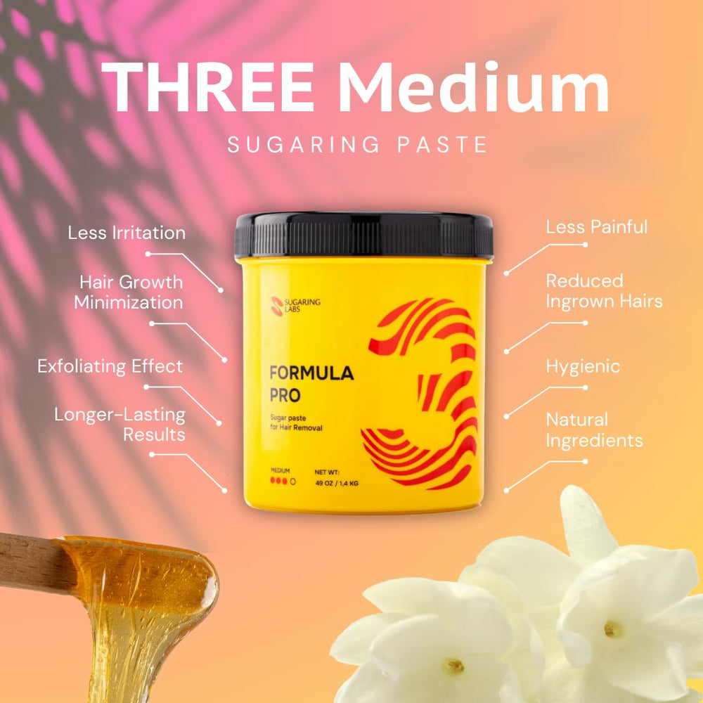 Sugaring Labs Formula Pro Medium legs use suitable for larger body areas.