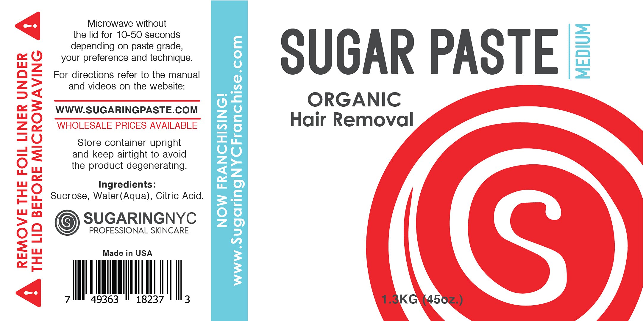 Sugaring NYC paste texture close-up shows soft consistency for comfortable bikini-area use