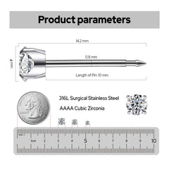 SugarTang 4mm prong-set cubic zirconia detail for secure, sparkling stud