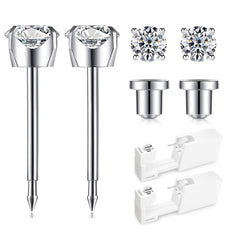 SugarTang ear piercing kit gun in hand for precise at-home lobe piercing.