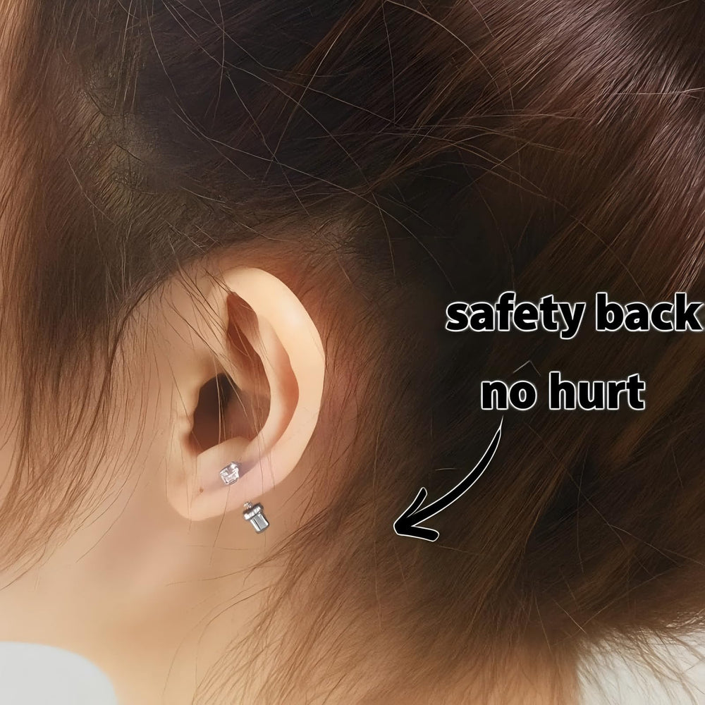SugarTang safety bullet backs secure posts after piercing.