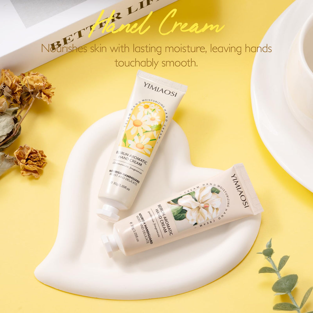 Suhctuptx gardenia chamomile hand creams display convenient, soothing daily care.