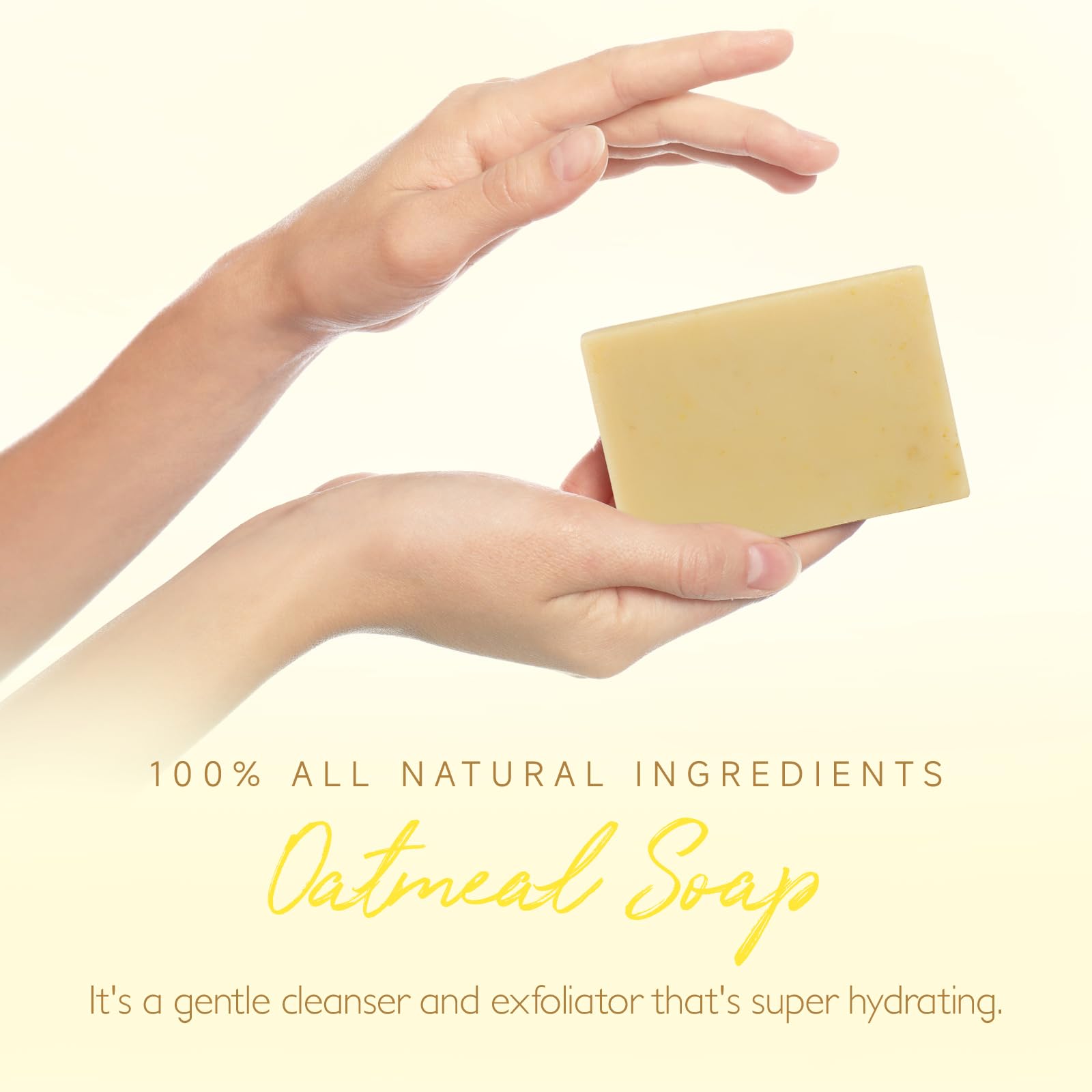 Suhctuptx natural oatmeal soap presents gentle cleansing for pamper routines.