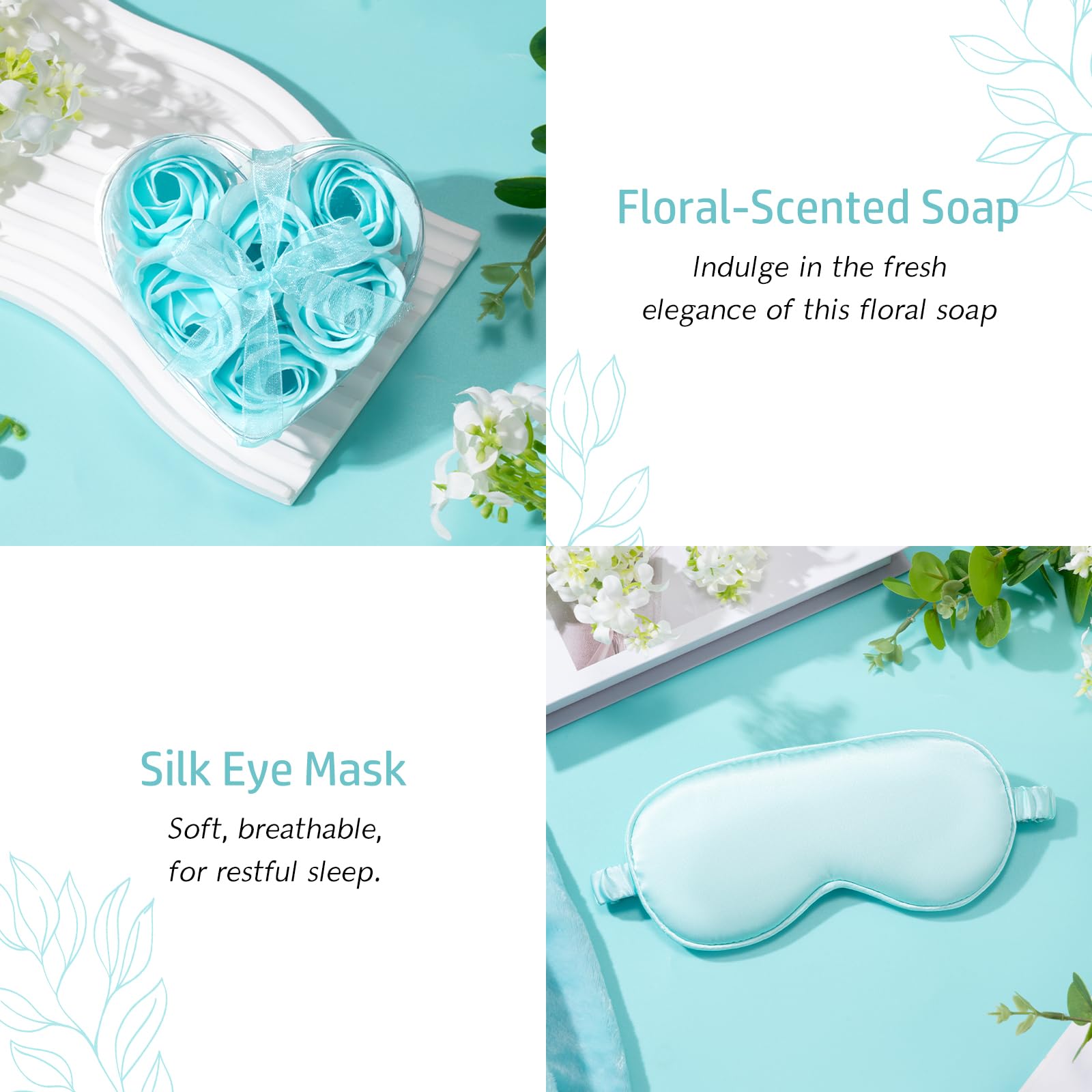 Suhctuptx rose-petal soap decor doubles as bath accent and scent.