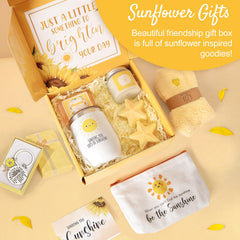Suhctuptx sunshine-box-cosmetic-bag features sun pattern and helps you store essentials.