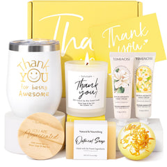 Suhctuptx thank you gift box front view for workplace appreciation and classy gifting.