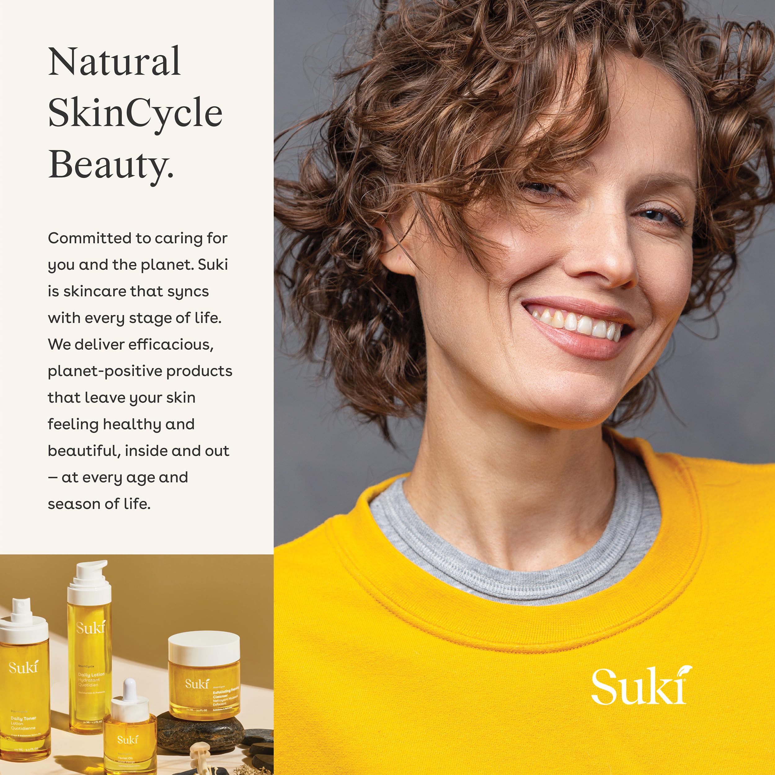 Suki Skincare Exfoliate Foaming Cleanser with chamomile and calendula for calming skin