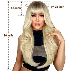 SUKRI ombre roots wig shows black roots and color depth