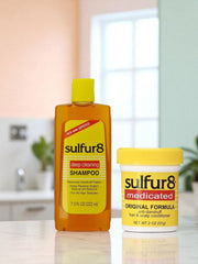 Sulfur8 duo-pack outer box highlights medicated dandruff care benefits.
