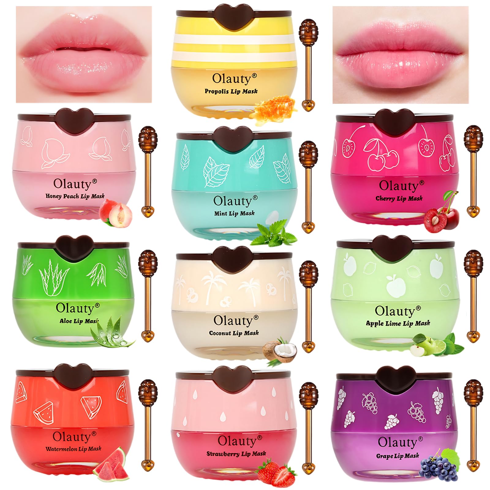 Sulily Bee Lip Balm Honey Pot Jar shows nourishing honey formula and overnight moisture