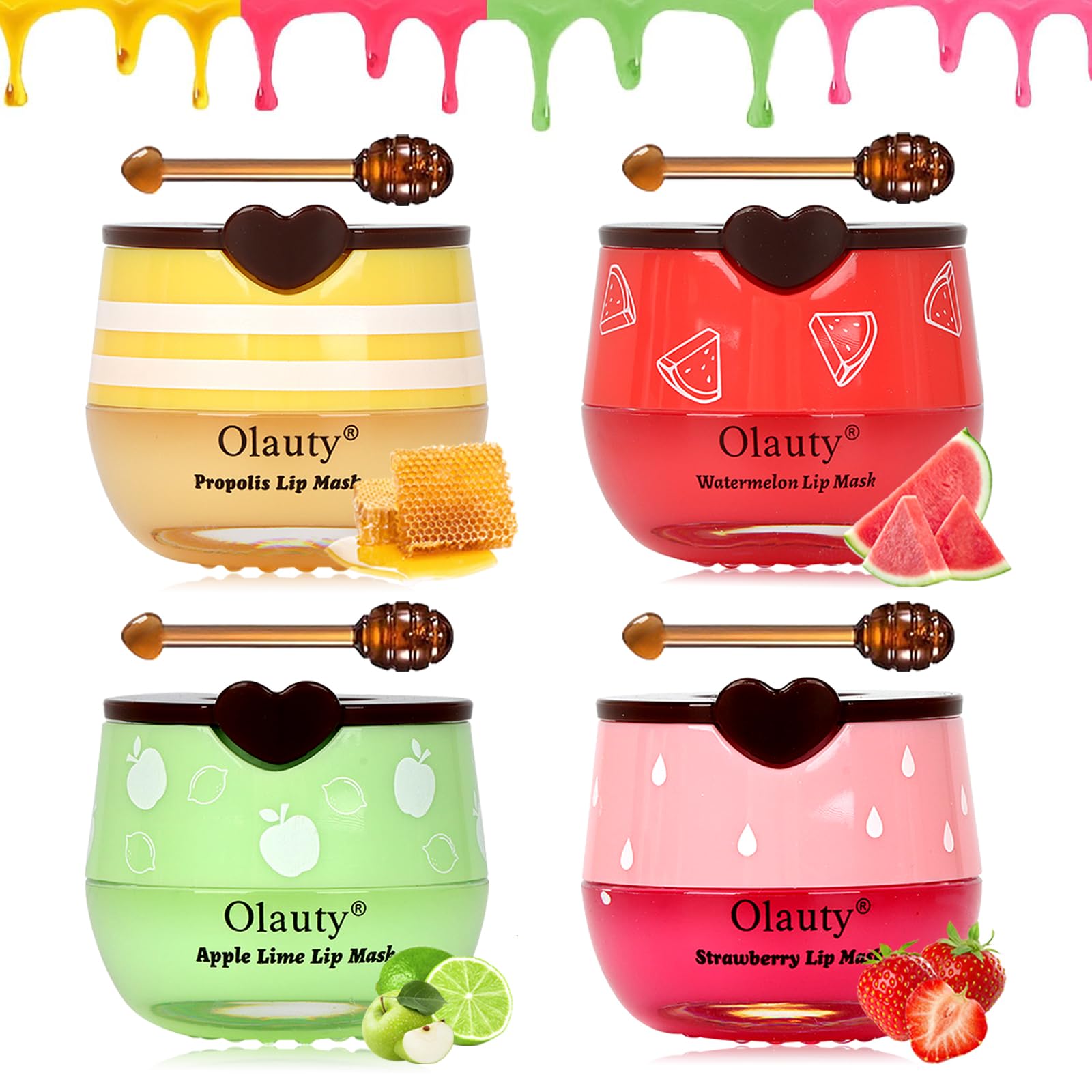 Sulily Bee Lip Balm Honey Pot Strawberry offers nourishing strawberry extracts for smooth lips.