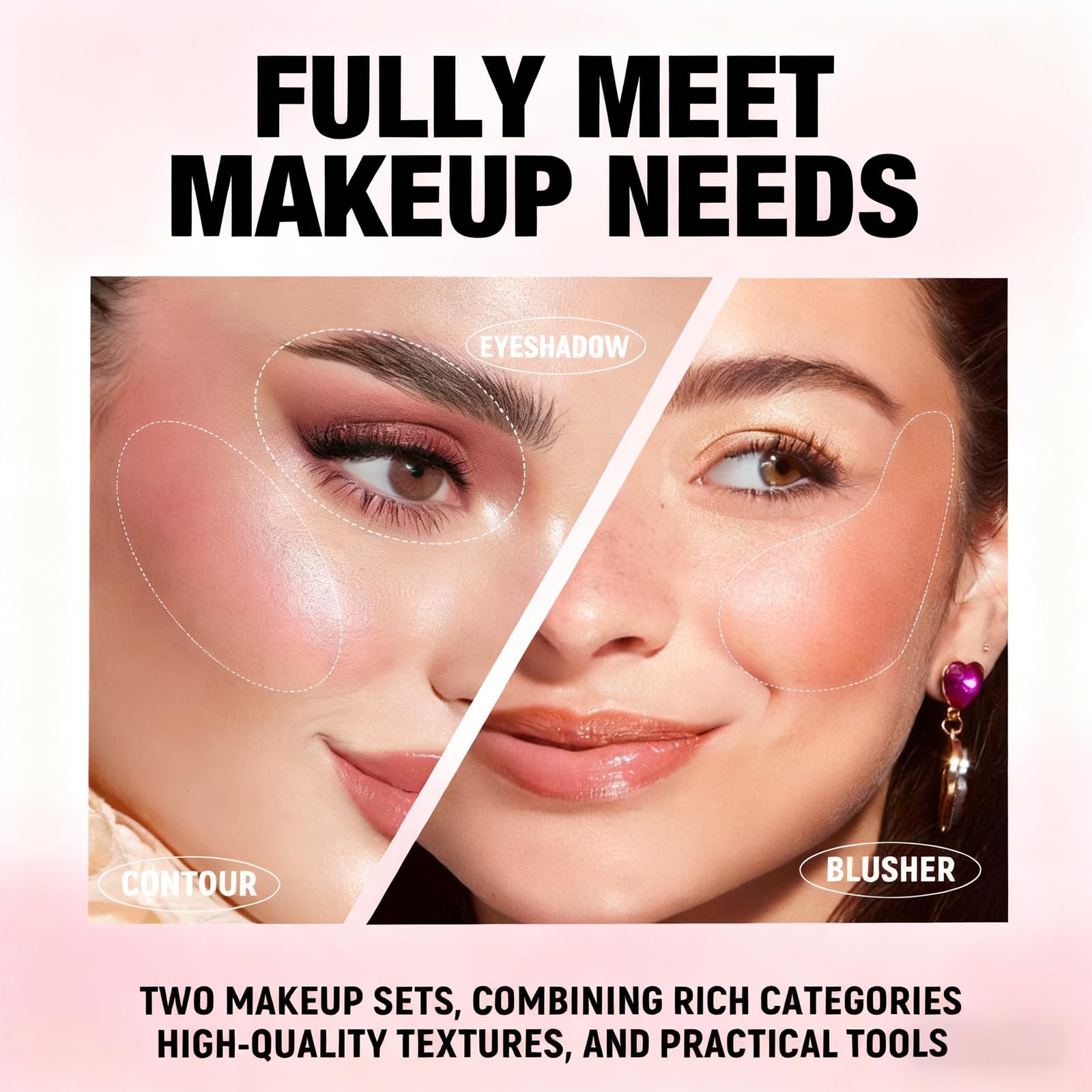 Sulily makeup set concealer helps brighten and even skin tone for natural finish.