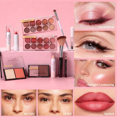 Sulily makeup set eyeshadow-palette provides rich colors for versatile day-to-night looks.