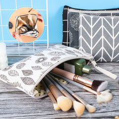 SUMAJU canvas cosmetic bag pattern 2 highlights organized storage with an easy zip.