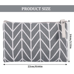 SUMAJU four-pattern canvas cosmetic bags for travel, cosmetics, and small-item storage.