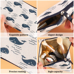 SUMAJU canvas cosmetic bag pattern 4 features multiple patterns in a chic, portable design.