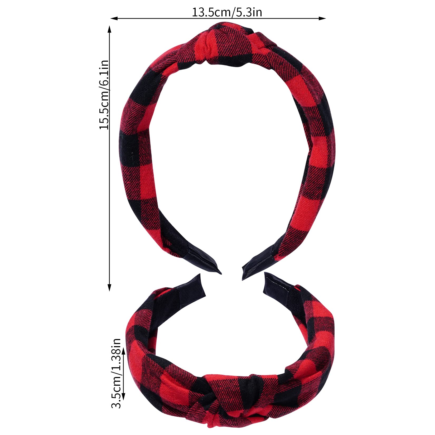 SUMERSHA buffalo plaid headband pattern highlights seasonal style for parties and gatherings.