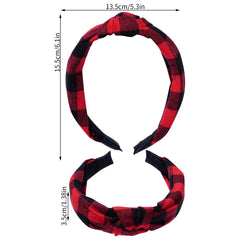 SUMERSHA buffalo plaid headband pattern highlights seasonal style for parties and gatherings.