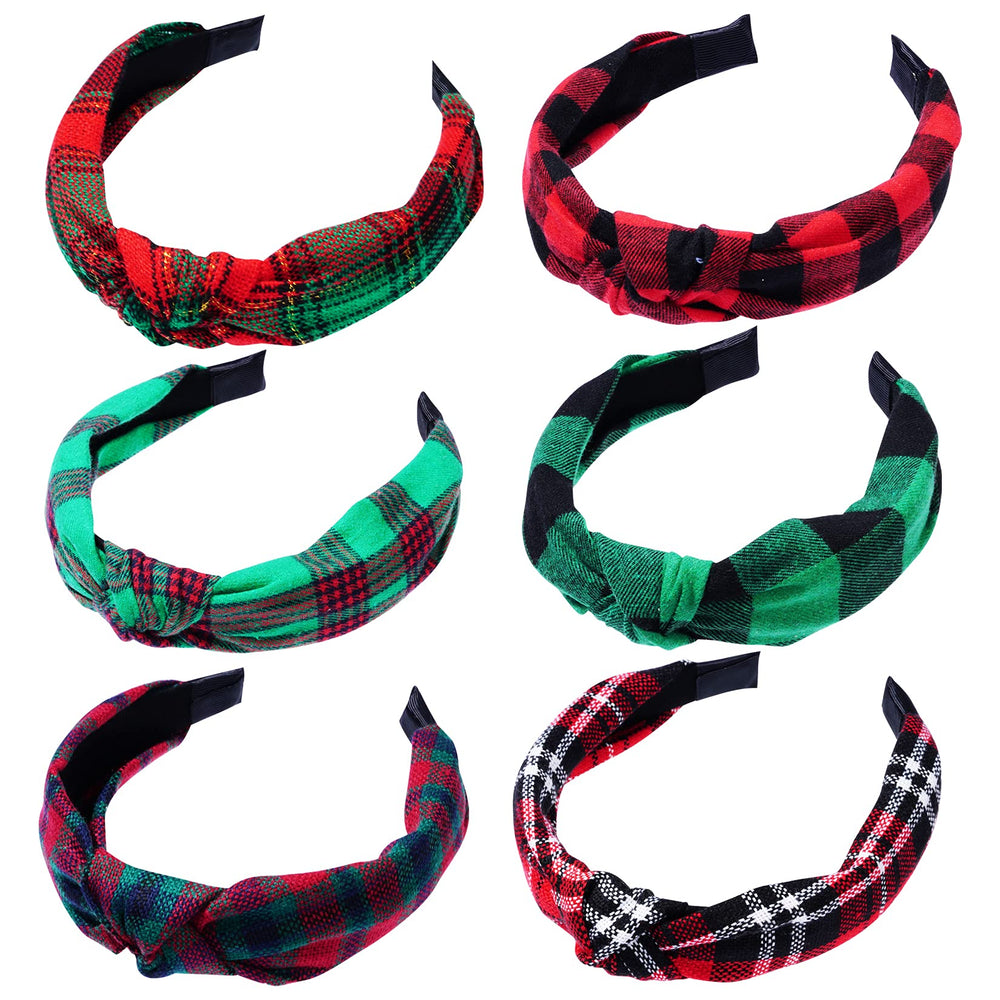 SUMERSHA Christmas knotted headbands pack in festive colors for comfortable all-day wear.