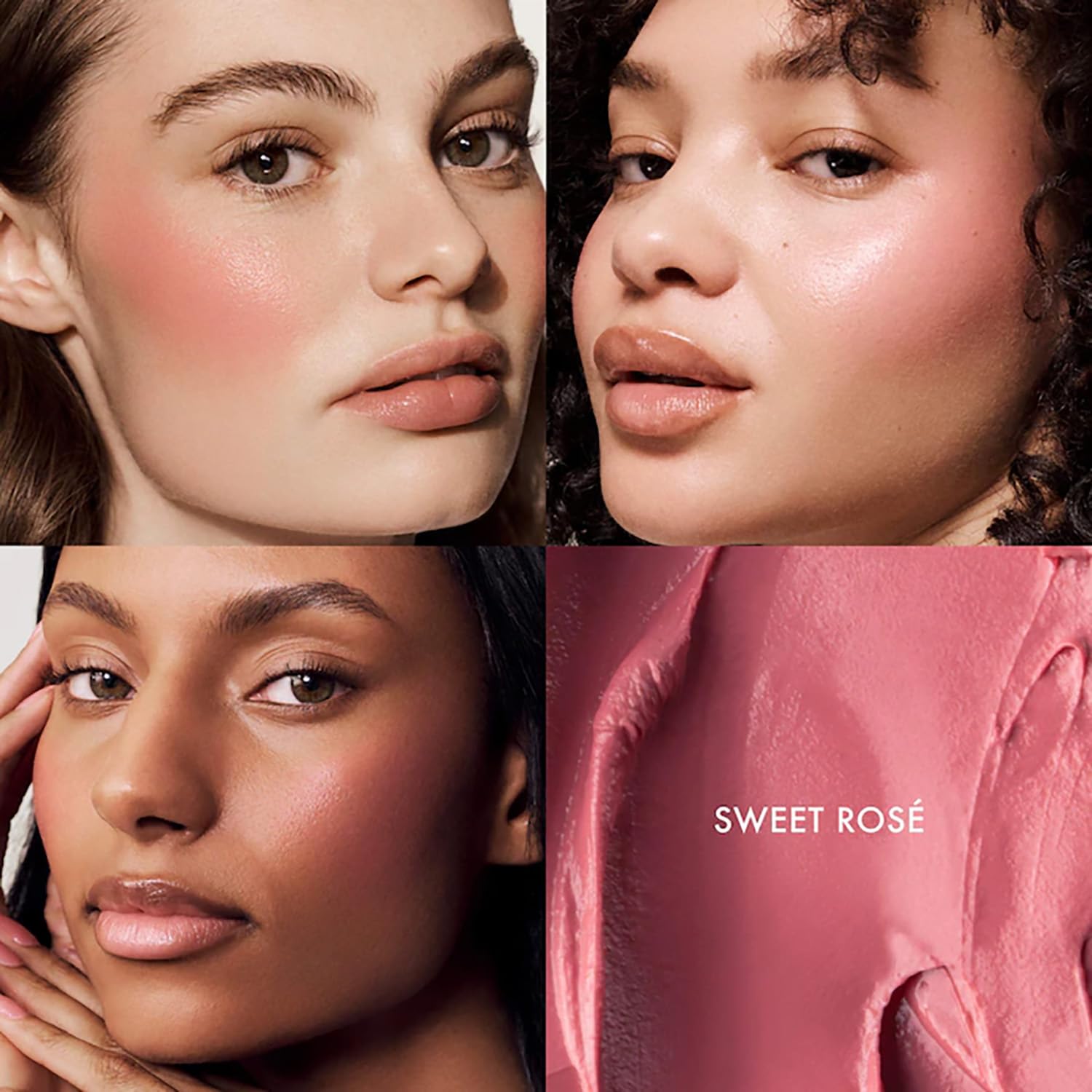 Summer Fridays Blush Butter Balm being applied with brush for seamless blend