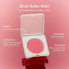 Creamy texture swirl of Summer Fridays Blush Butter Balm for easy blending