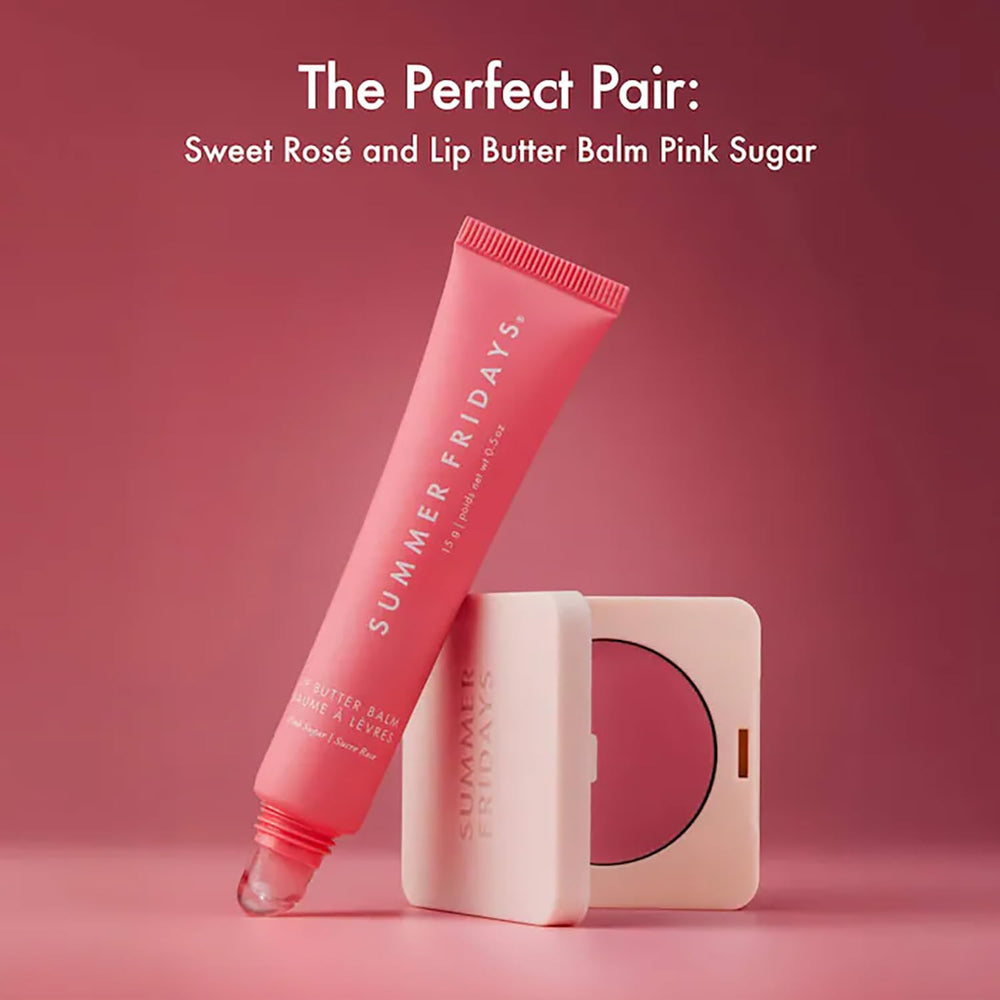 Summer Fridays Blush Butter Balm highlights hyaluronic acid and nourishing butters