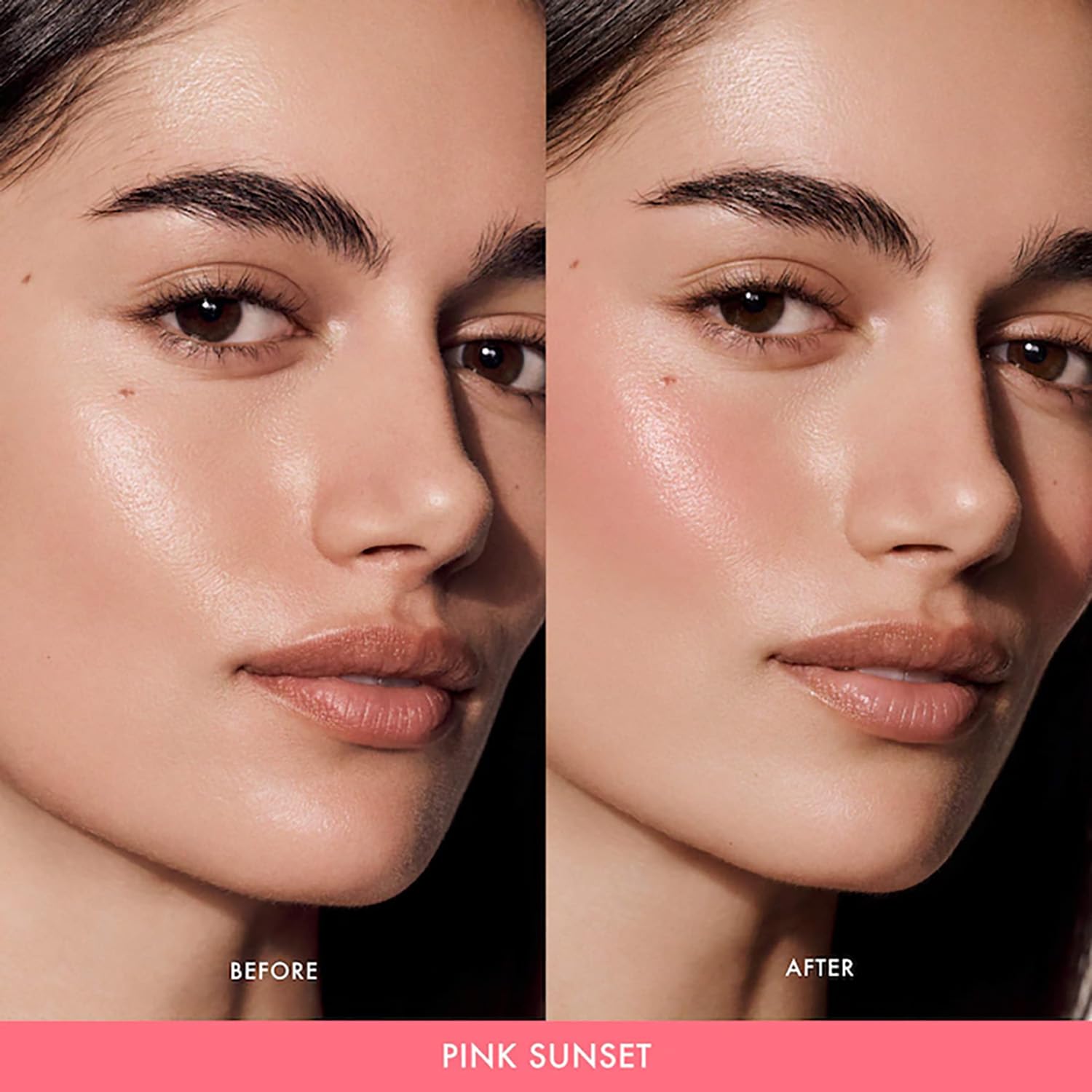 Summer Fridays Pink Sunset swatch on skin shows natural wearable flush