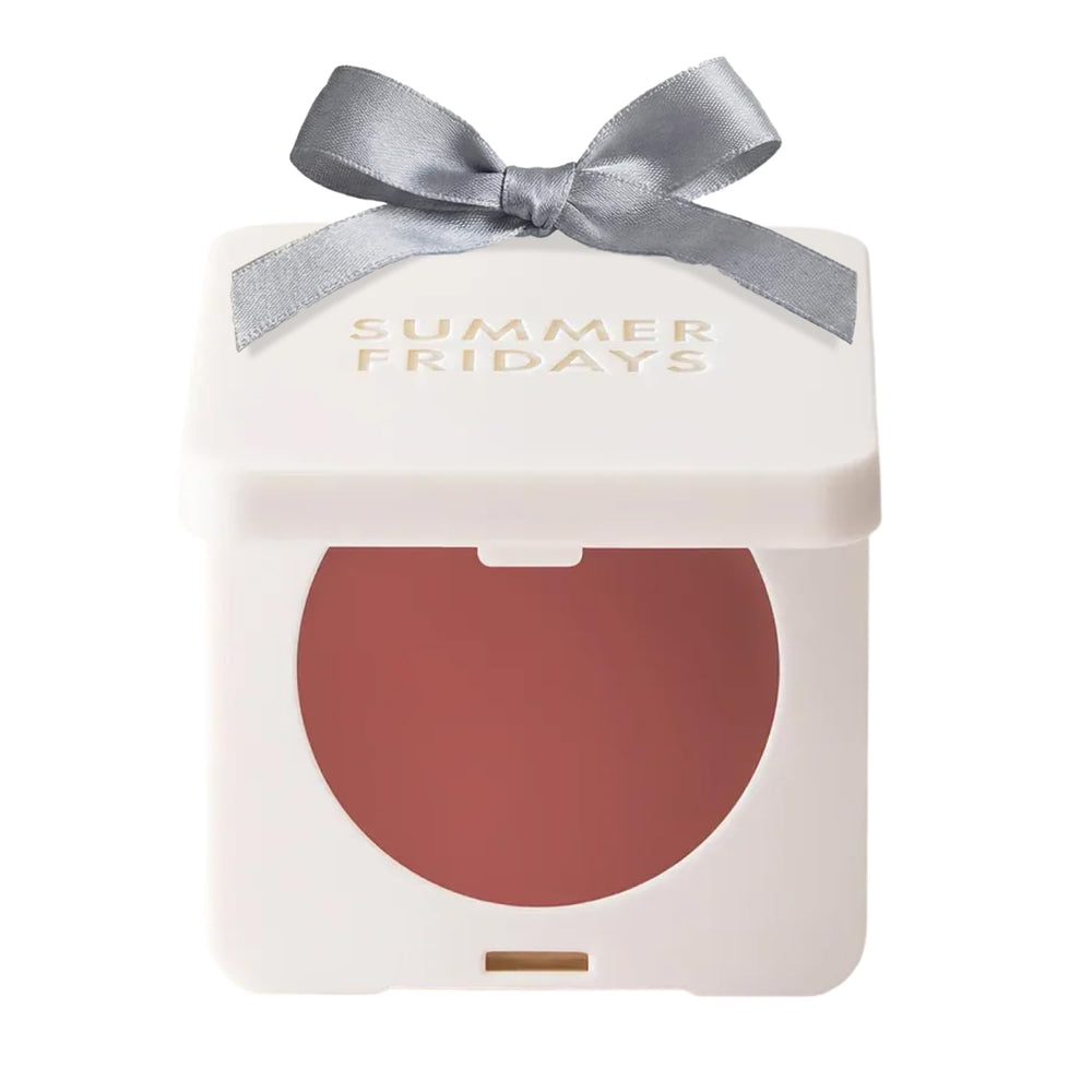 Summer Fridays Blush Butter Balm toasted terracotta compact displaying dewy, long-lasting color