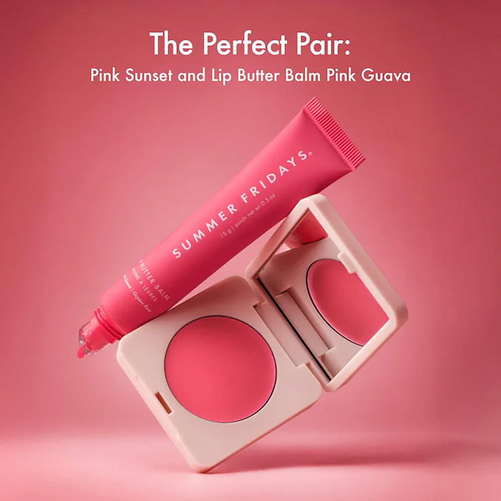 Blush Brush application demonstrates buildable color with Summer Fridays Balm