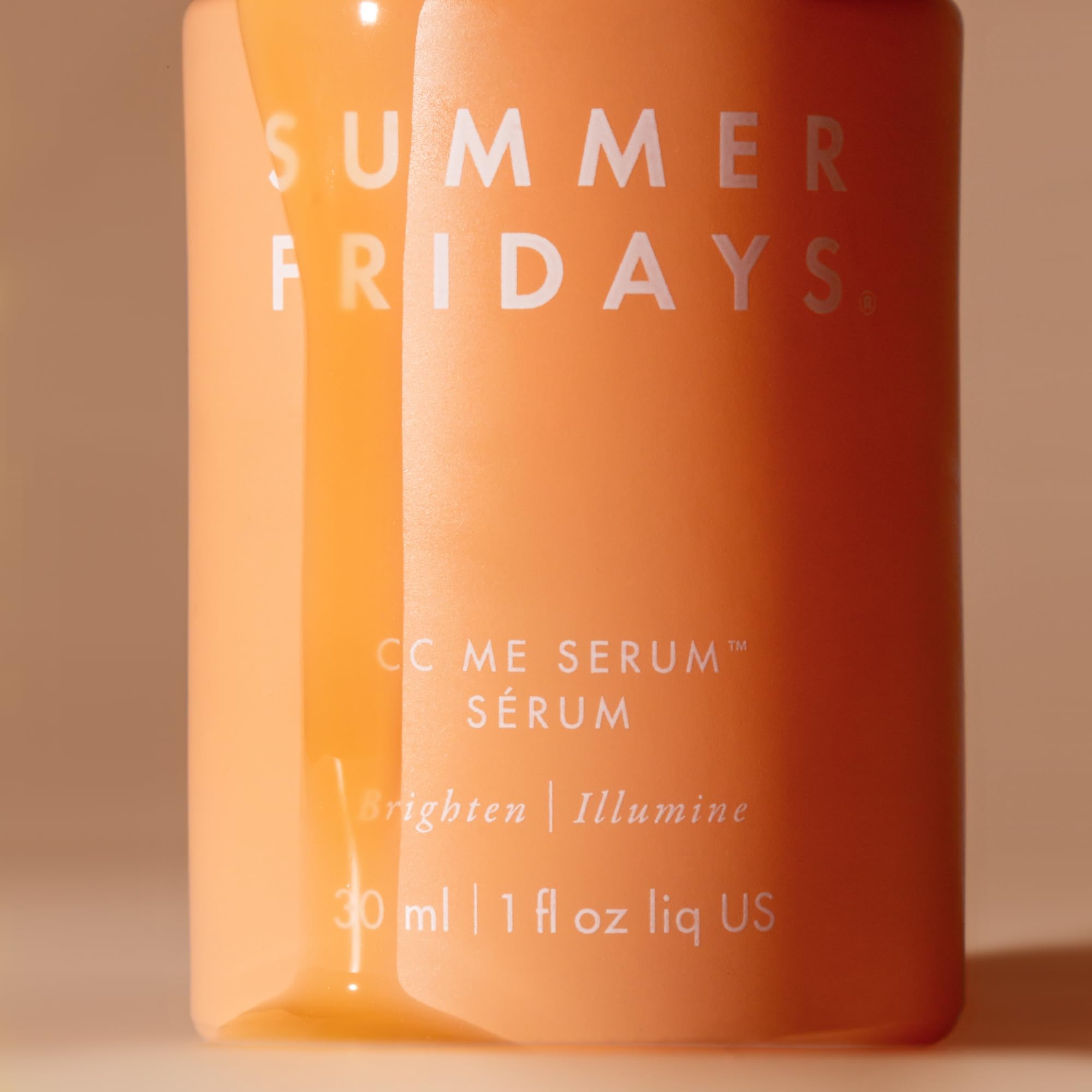 Morning routine featuring CC Me Serum and SPF protection in skincare.