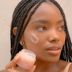 Summer Fridays Cloud Dew being applied to skin for quick absorption
