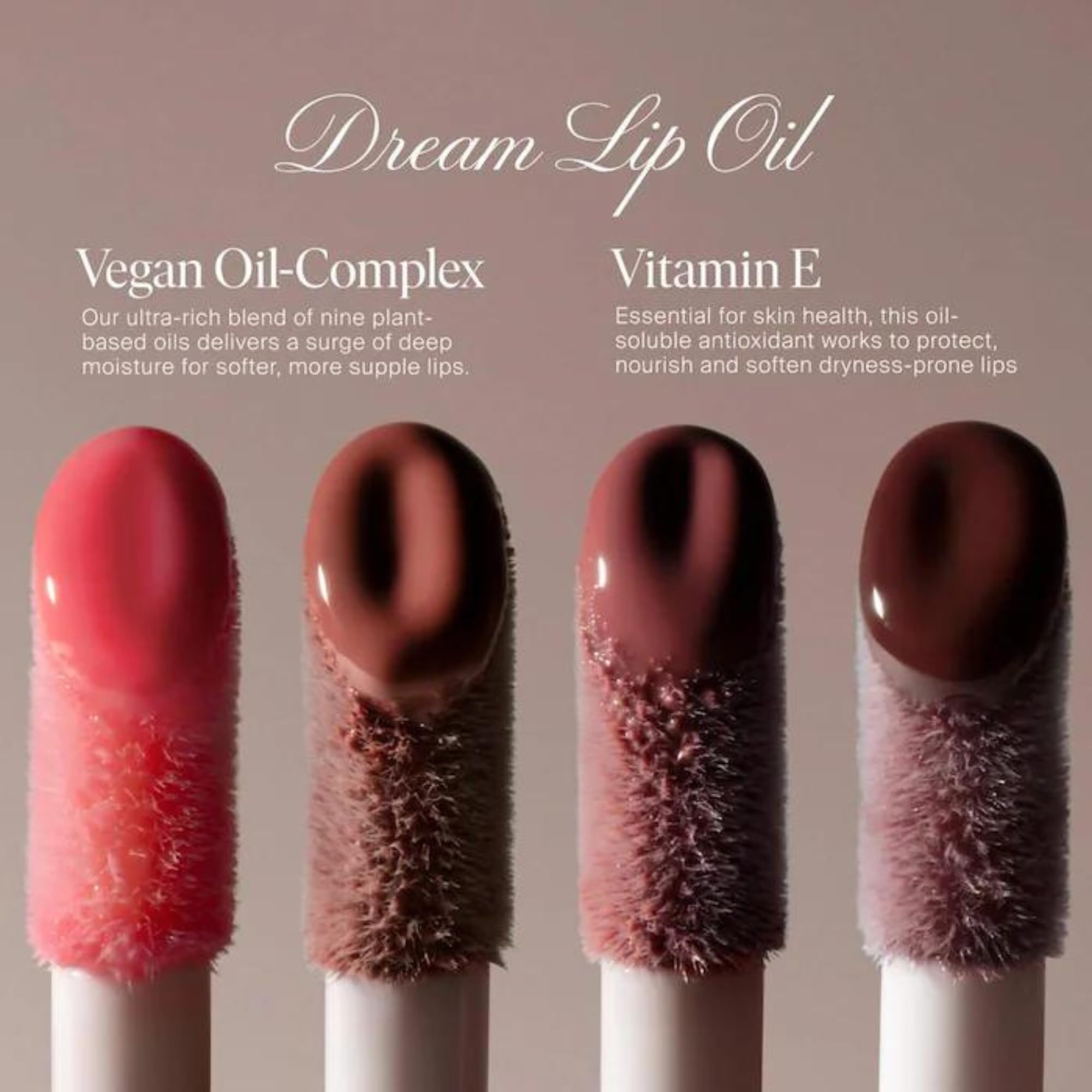 Summer Fridays lip oil on bare lips for hydration and smoothness.