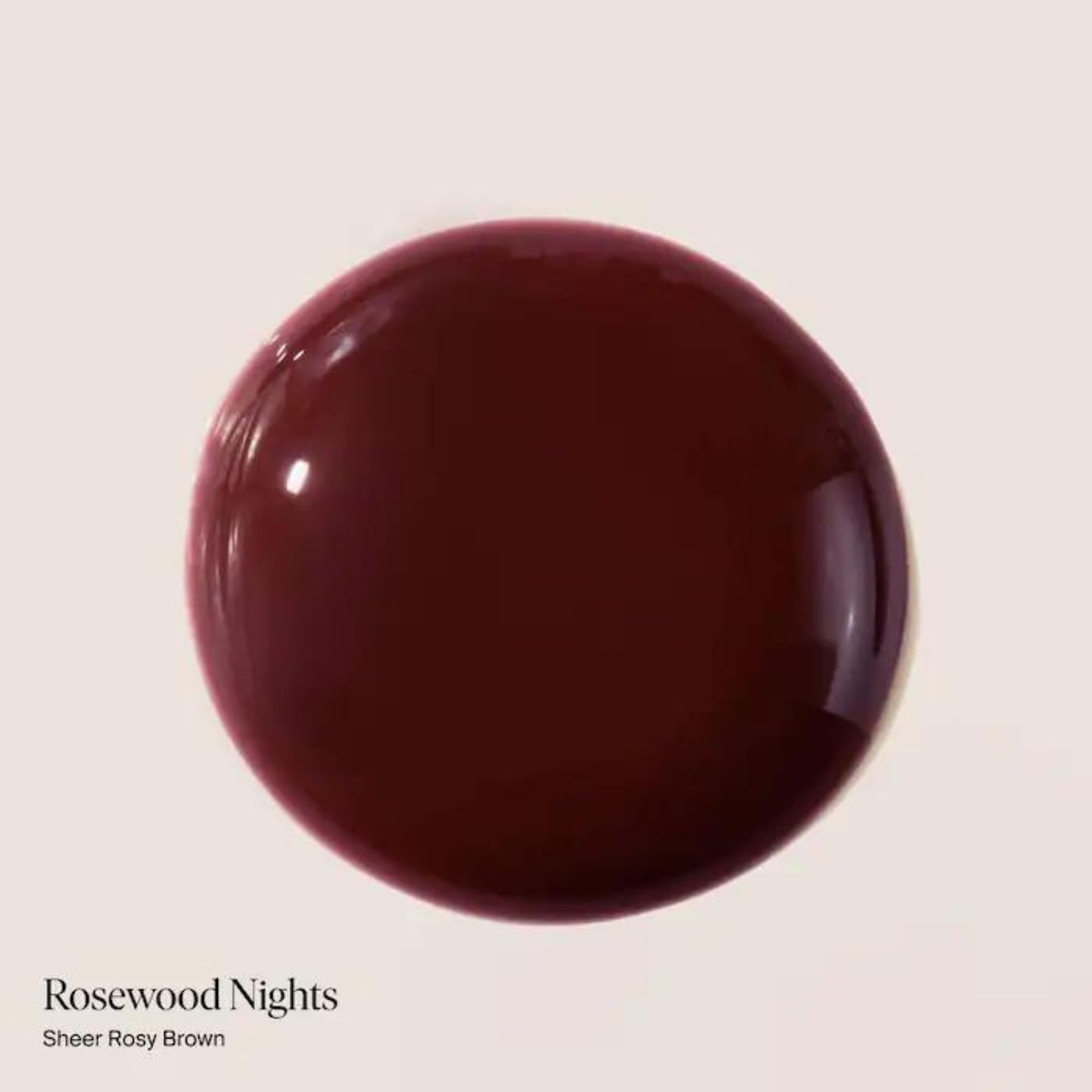 Summer Fridays Dream Lip Oil Rosewood Nights swatch showing tinted color for moisture