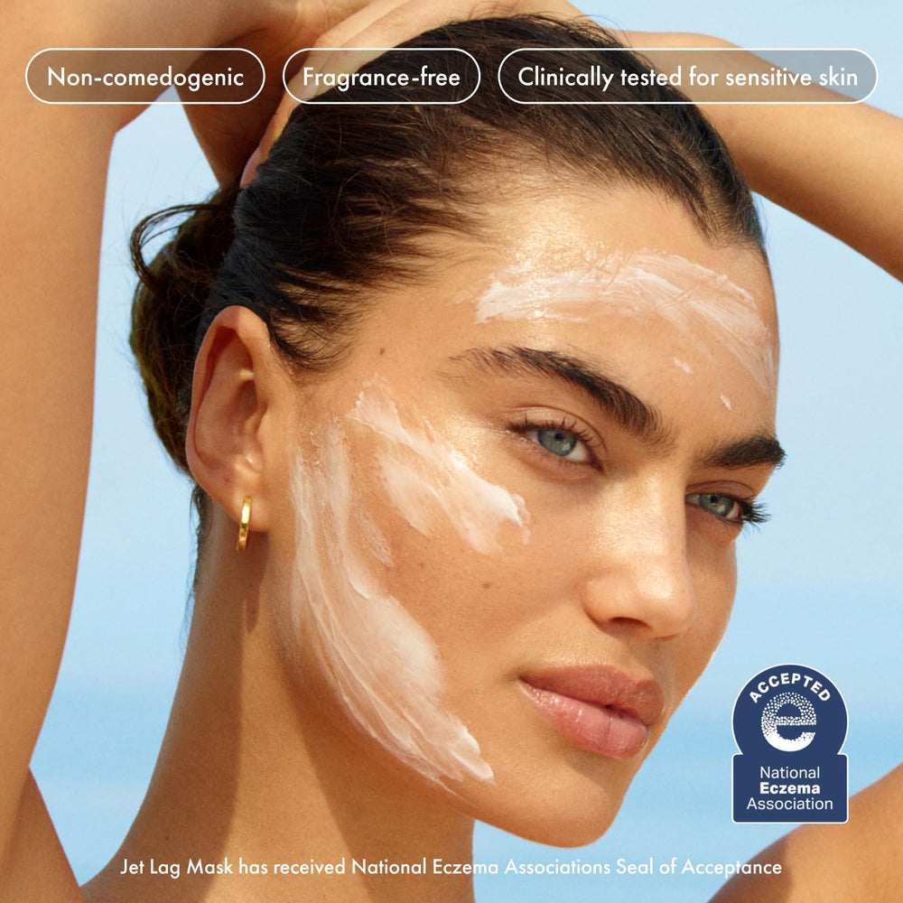 Nighttime routine shot emphasizes calming nighttime benefits for refreshed skin