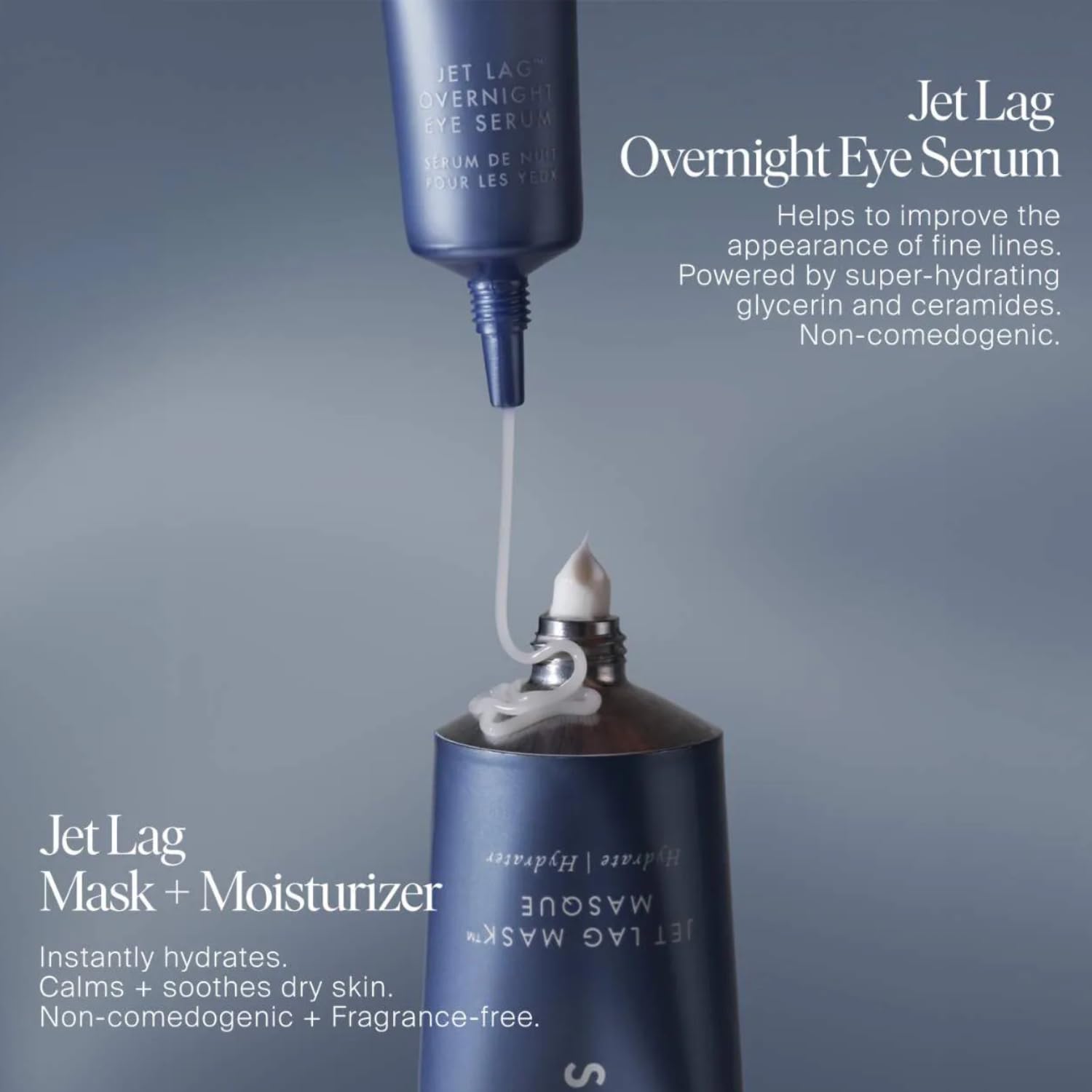 Summer Fridays Jet Lag Overnight Eye Serum under-eye area hydration and smoothing potential.