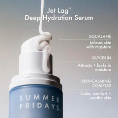 Jet Lag Serum pump-dispense highlights mess-free, precise application