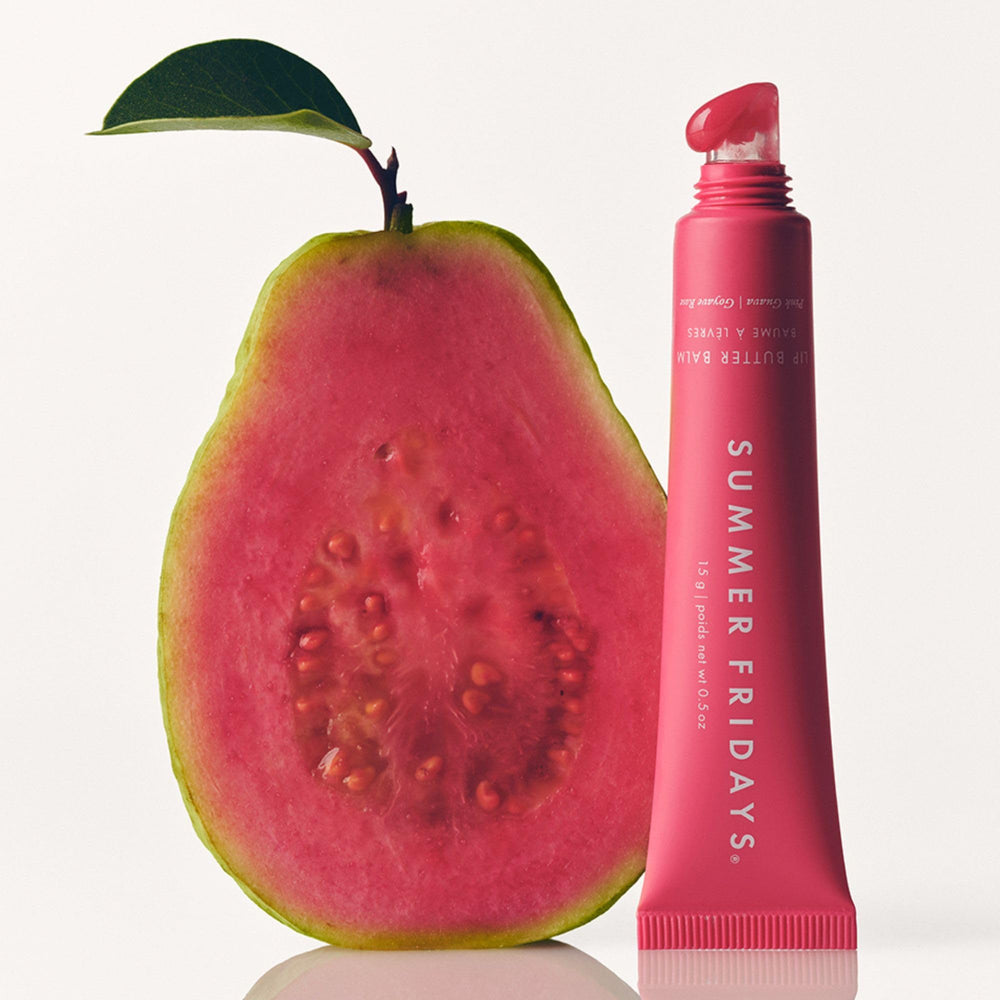 Summer Fridays lip balm texture shown as smooth and non-greasy.