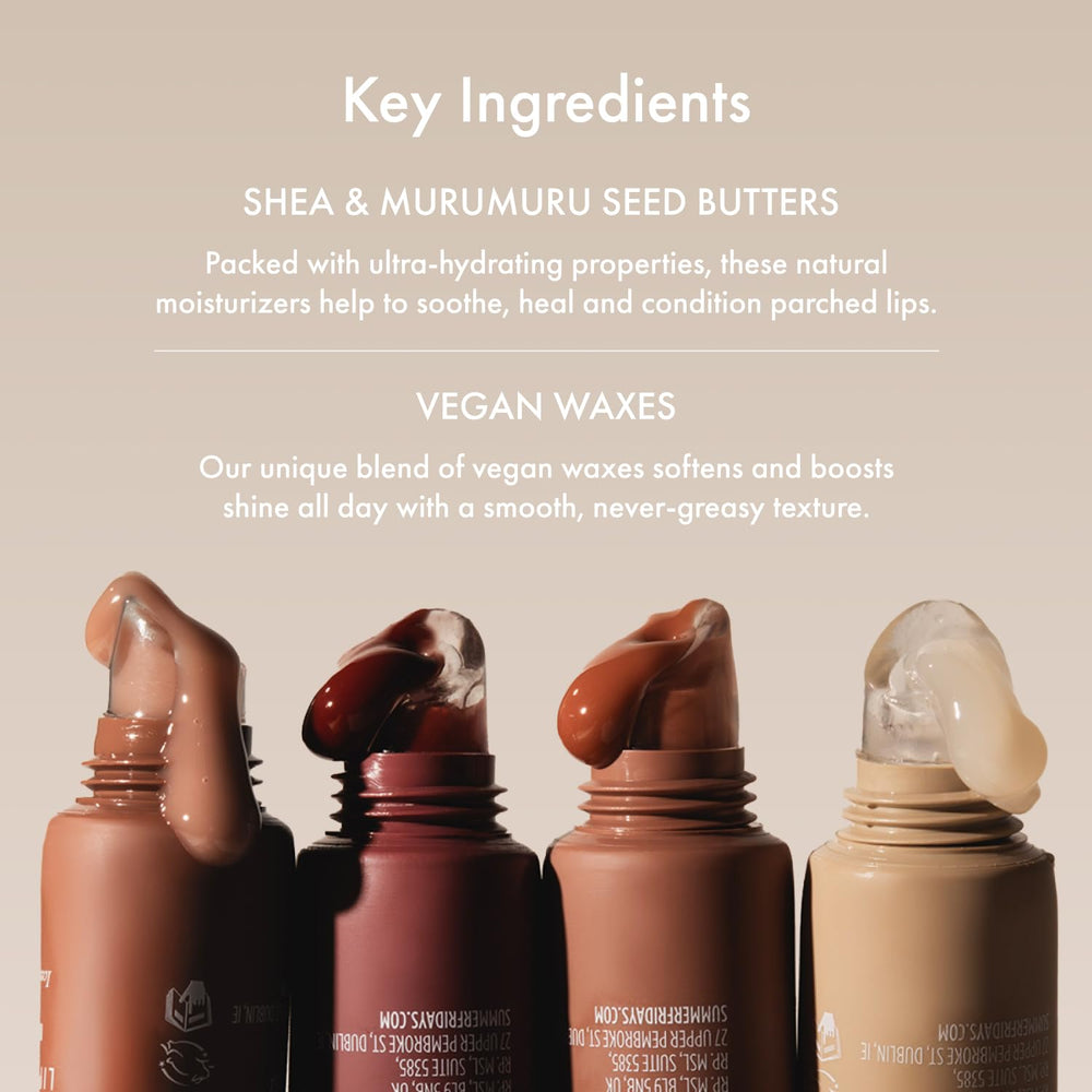 Summer Fridays lip butter texture close-up reveals creamy, non-greasy feel.