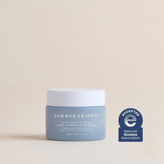 Summer Fridays Rich Cushion Face Cream texture swirl suggesting plush, plumping finish