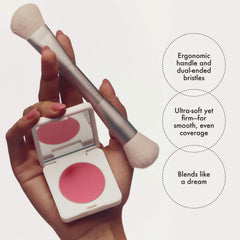 Summer Fridays The Blush Brush cream-blush-compatibility enables smooth coverage