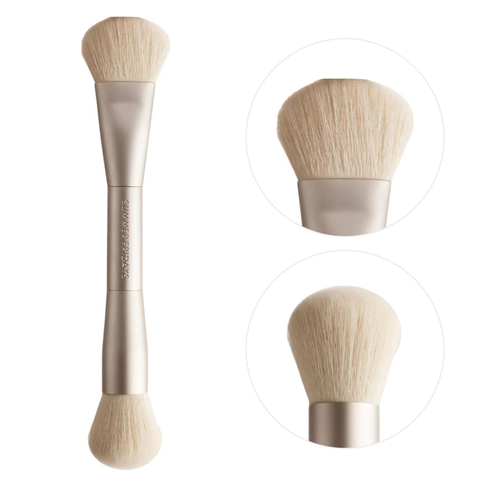 Summer Fridays The Blush Brush fluffy end blends color for a natural finish