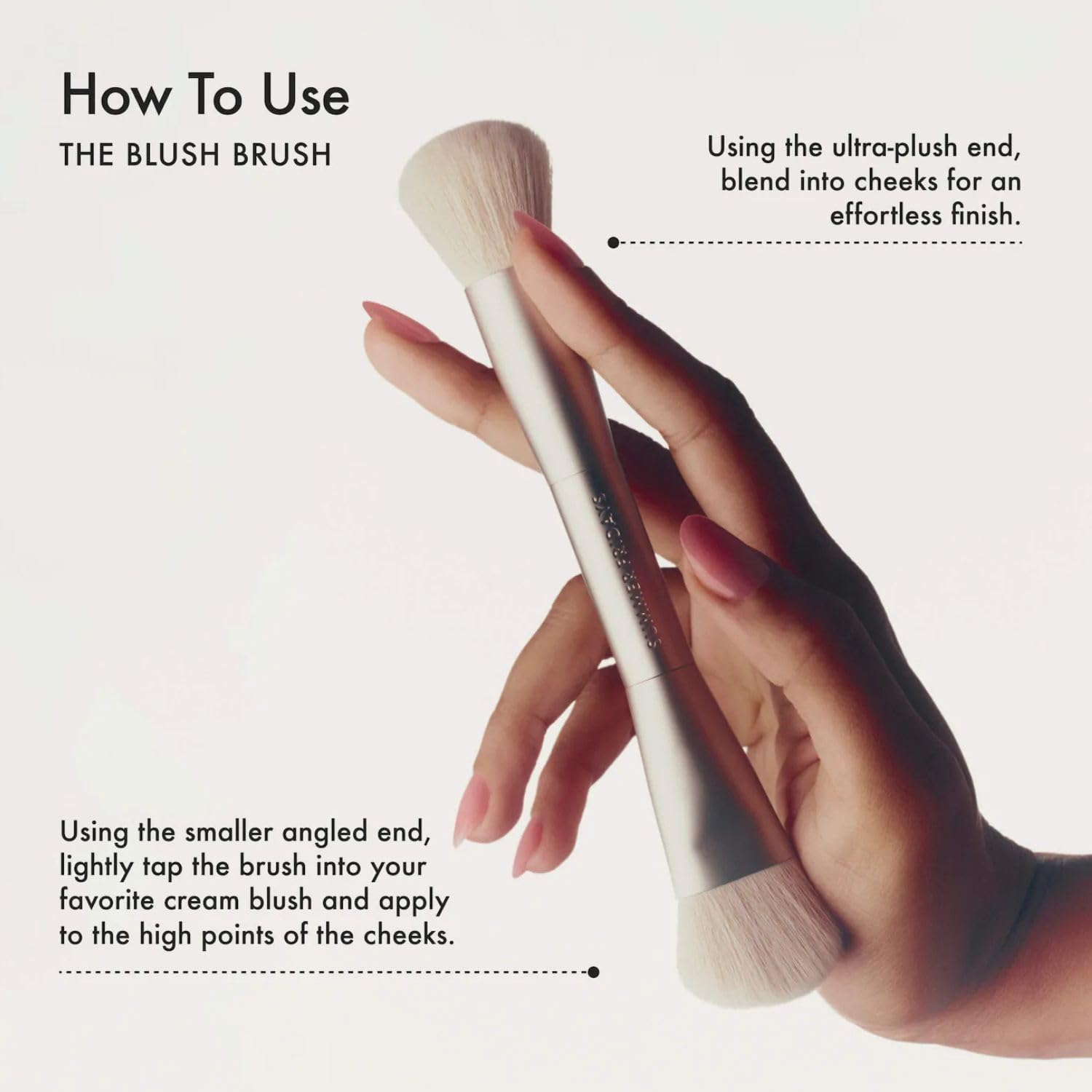 Summer Fridays The Blush Brush ultra-plush bristles closeup offer gentle control