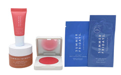 Summer Fridays Blush Butter Balm Pink Sunset delivers rosy tint and lasting moisture.