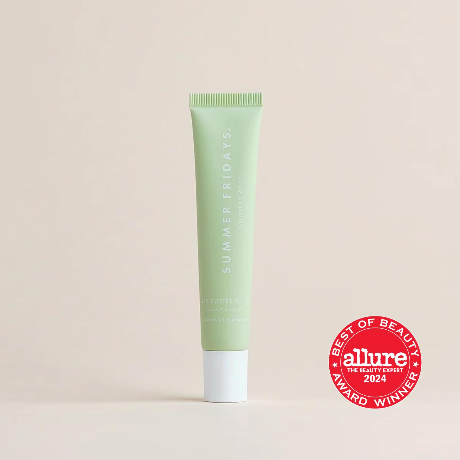 Summer Fridays Tinted Lip Butter Balm application close-up highlights smooth texture and easy glide.